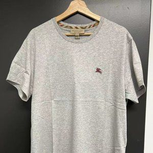 Burberry Men's T-shirt Short Sleeve Grey Free Shipping